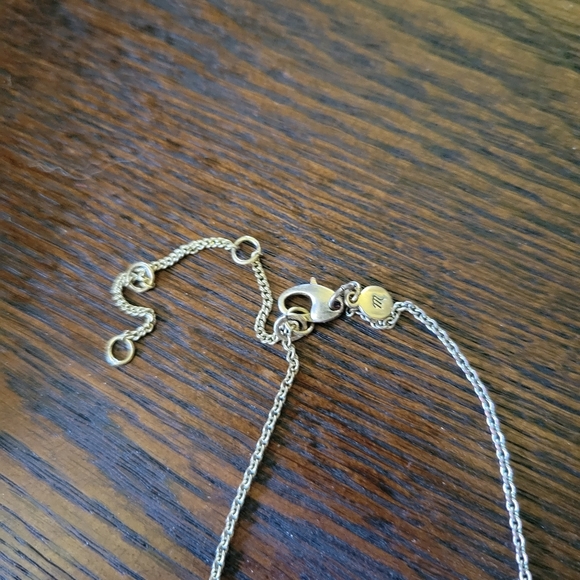 Madewell Necklace Organic Open Circle TARNISHED FADED - Picture 3 of 5